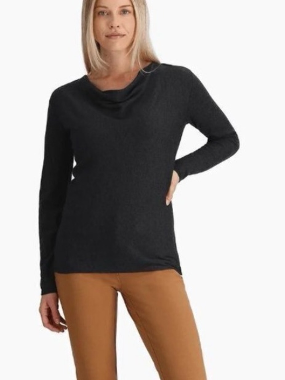 Royal Robbin’s Wool-blend Cowl Neck Top